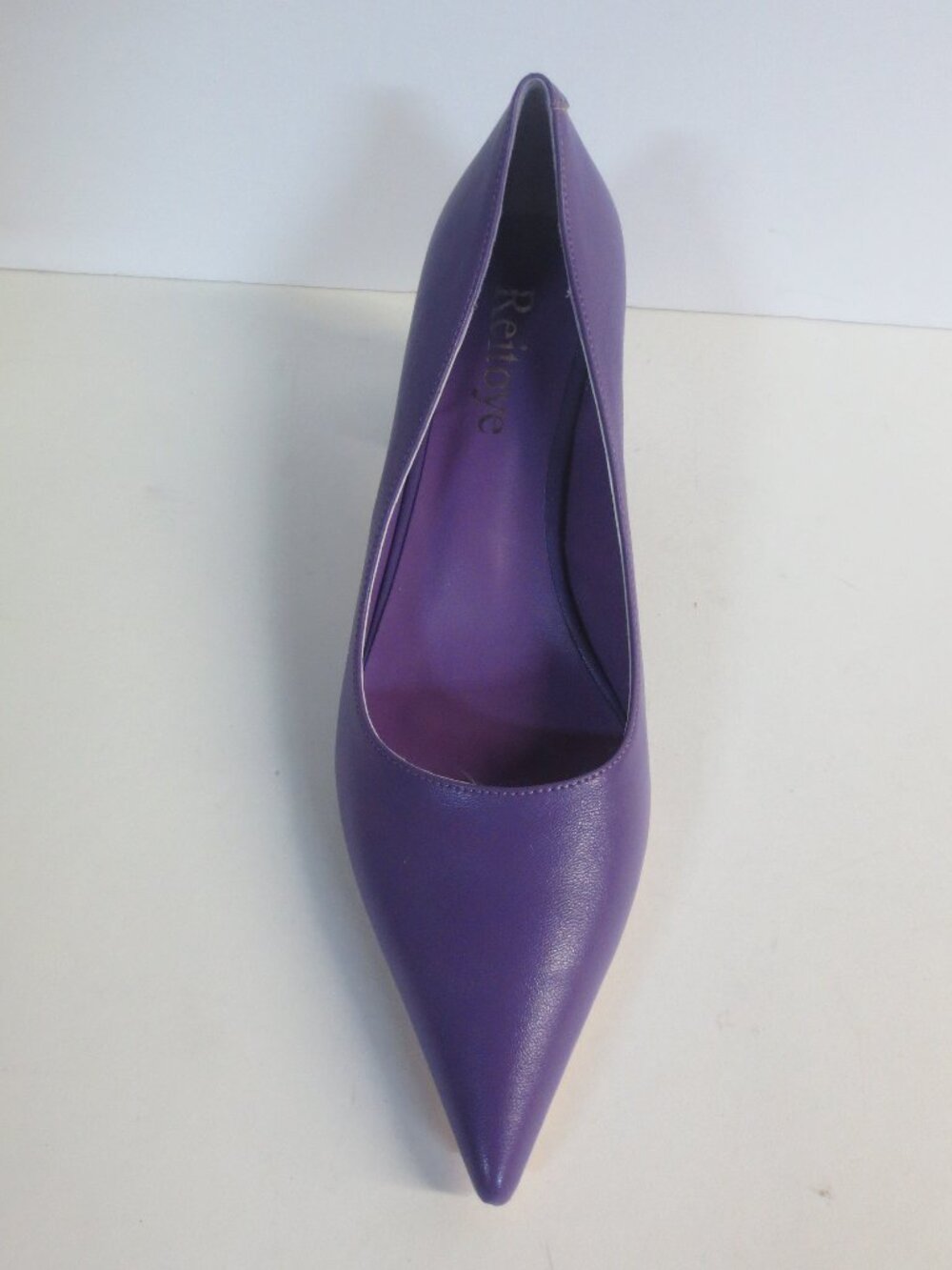 REITOYE WOMEN'S CHUNKY HEEL PUMPS - PURPLE - US 9.5